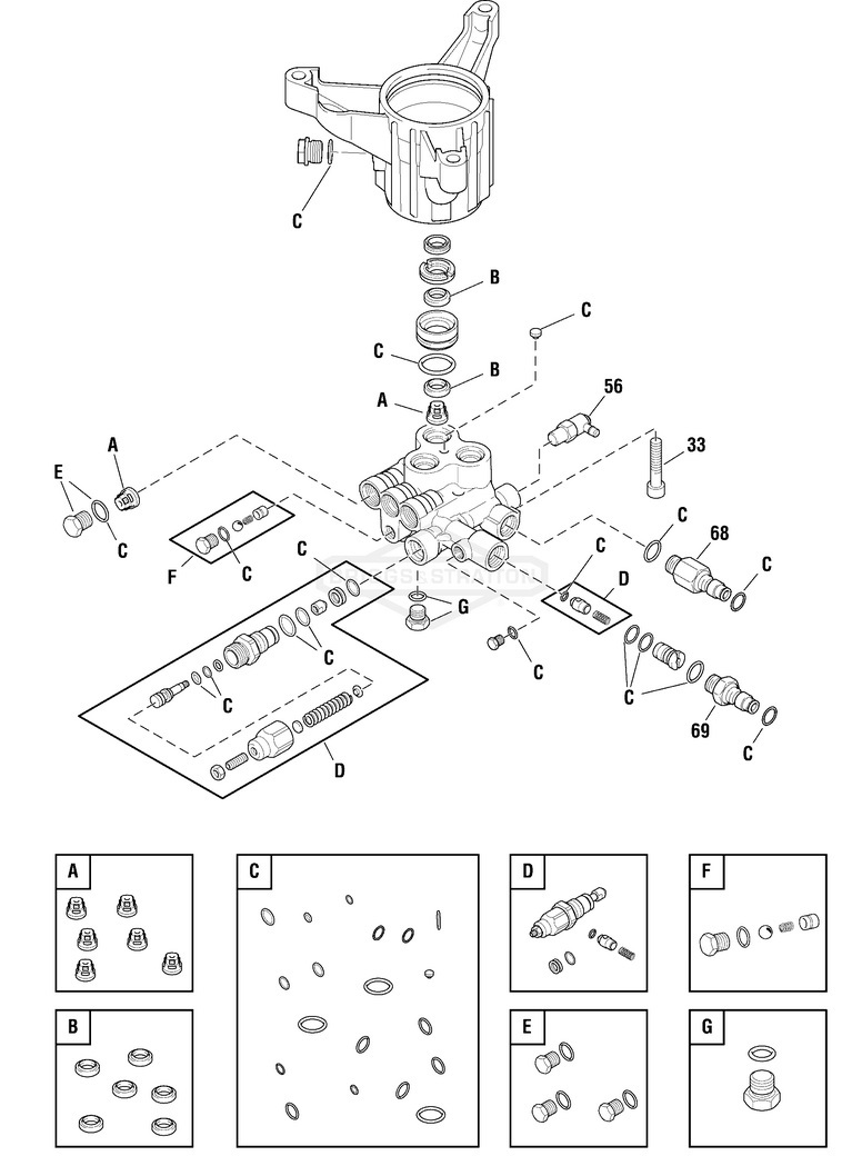 705837 pump rebuild repair parts 